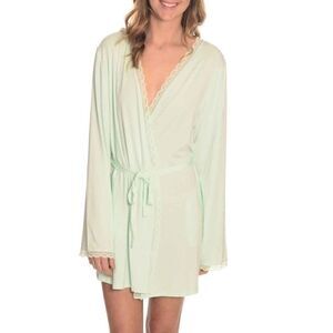 NWT Wildfox Bonjour Mon Cherie Lace Trim Robe